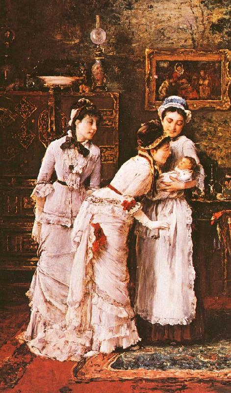 Mihaly Munkacsy Baby's Visitors